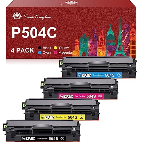 Toner Kingdom CLT-504S Tonerkartusche Kompatibel für Samsung CLT-P504C mit Xpress C1860FW C1810W CLX-4195FN CLX-4195FW CLX-4195N CLP-415NW (CLT-K504S CLT-C504S CLT-M504S CLT-Y504S, 4-Pack) von Toner Kingdom