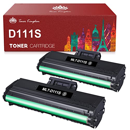 Toner Kingdom MLT-D111L D111S D111L Toner Kompatibel für Samsung Xpress SL M2020 M2020W M2022 M2022W M2026 M2026W M2070 M2070W M2070F M2070FW M2078W (Schwarz, 2er Pack) von Toner Kingdom