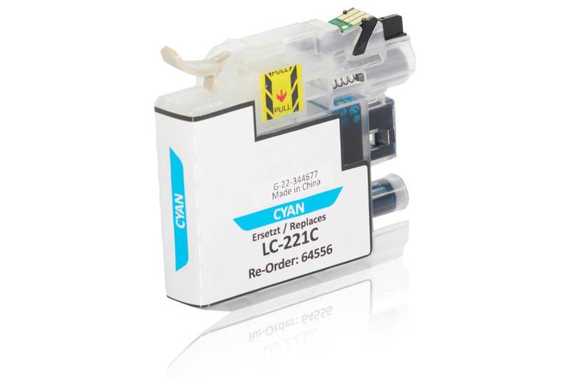 Kompatibel zu Brother LC-221 C Tintenpatrone, cyan von TonerPartner