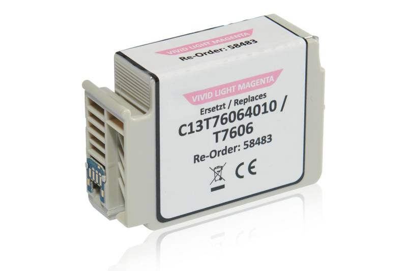 Kompatibel zu Epson C13T76064010 / T7606 Tintenpatrone, light magenta von TonerPartner