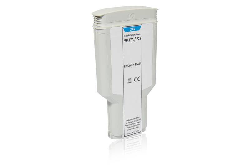 Kompatibel zu HP F9K17A / 728 Tintenpatrone, cyan von TonerPartner