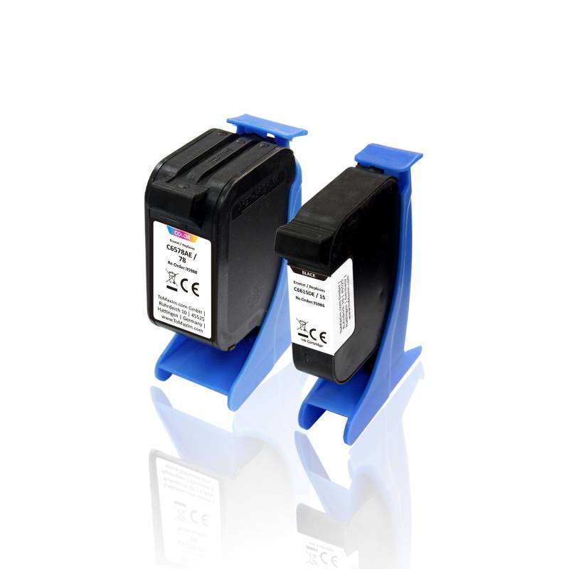 Multipack kompatibel zu HP C6615DE / 15 enthält 1 x C 6615 DE / 15 Tintenpatrone, 1 x C 6578 AE / 78 Tintenpatrone von TonerPartner
