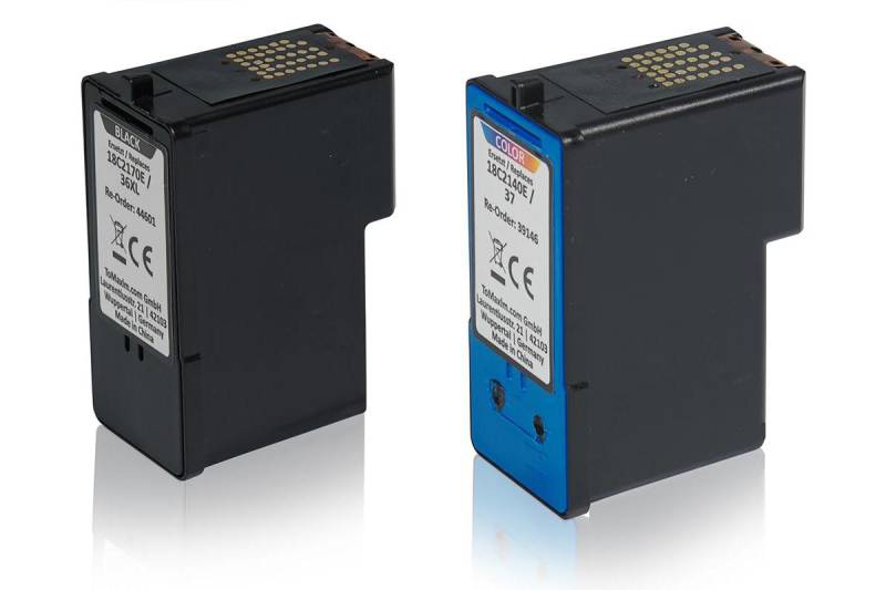Multipack kompatibel zu Lexmark 80D2978 / 36XL+37XL enthält 2x Druckkopfpatrone von TonerPartner