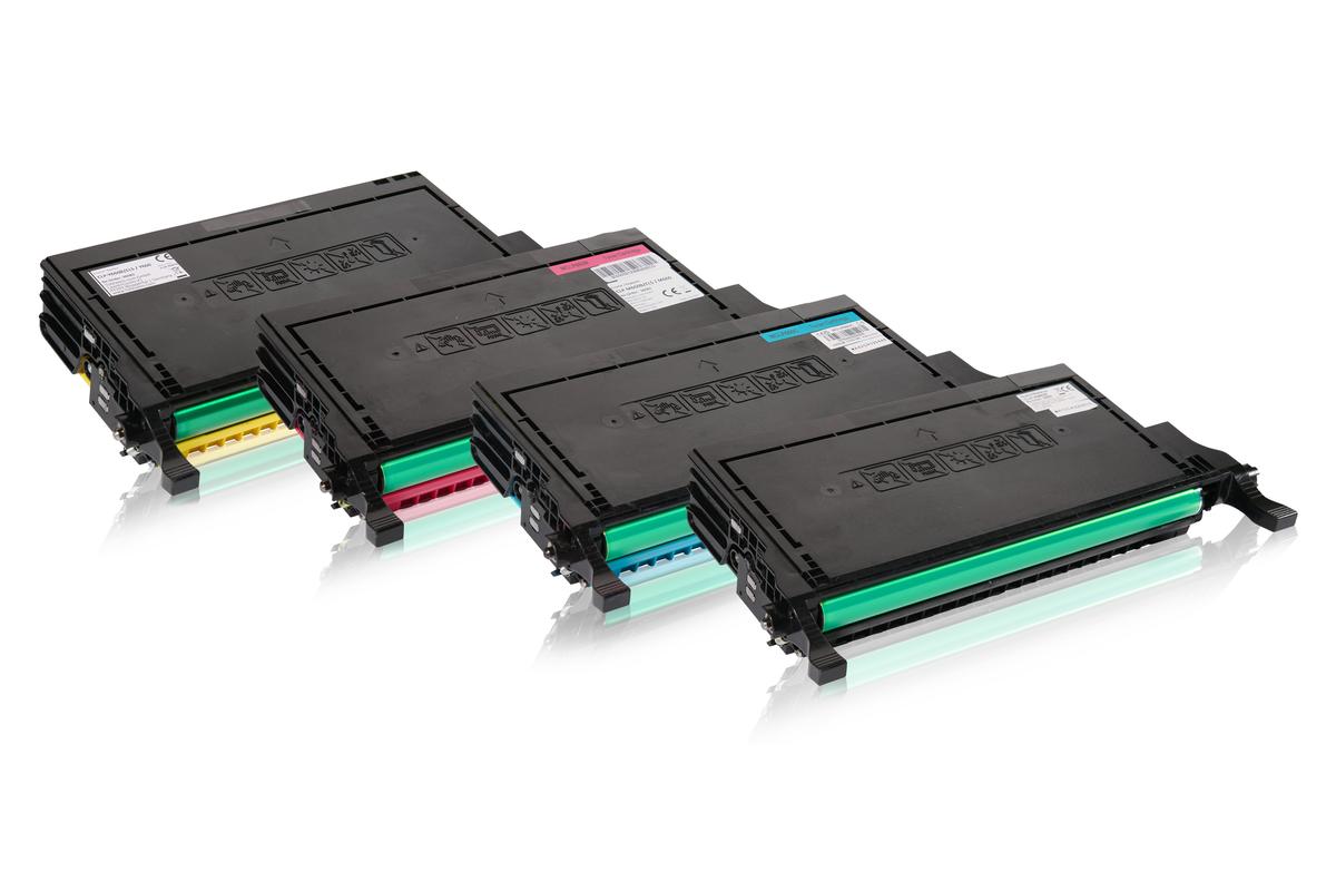 Multipack kompatibel zu Samsung CLP-K 660 A/ELS enthält 4x Tonerkartusche von TonerPartner