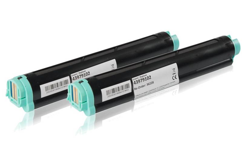 Sparset kompatibel zu OKI 43979102 / B410 enthält 2x Tonerkartusche von TonerPartner