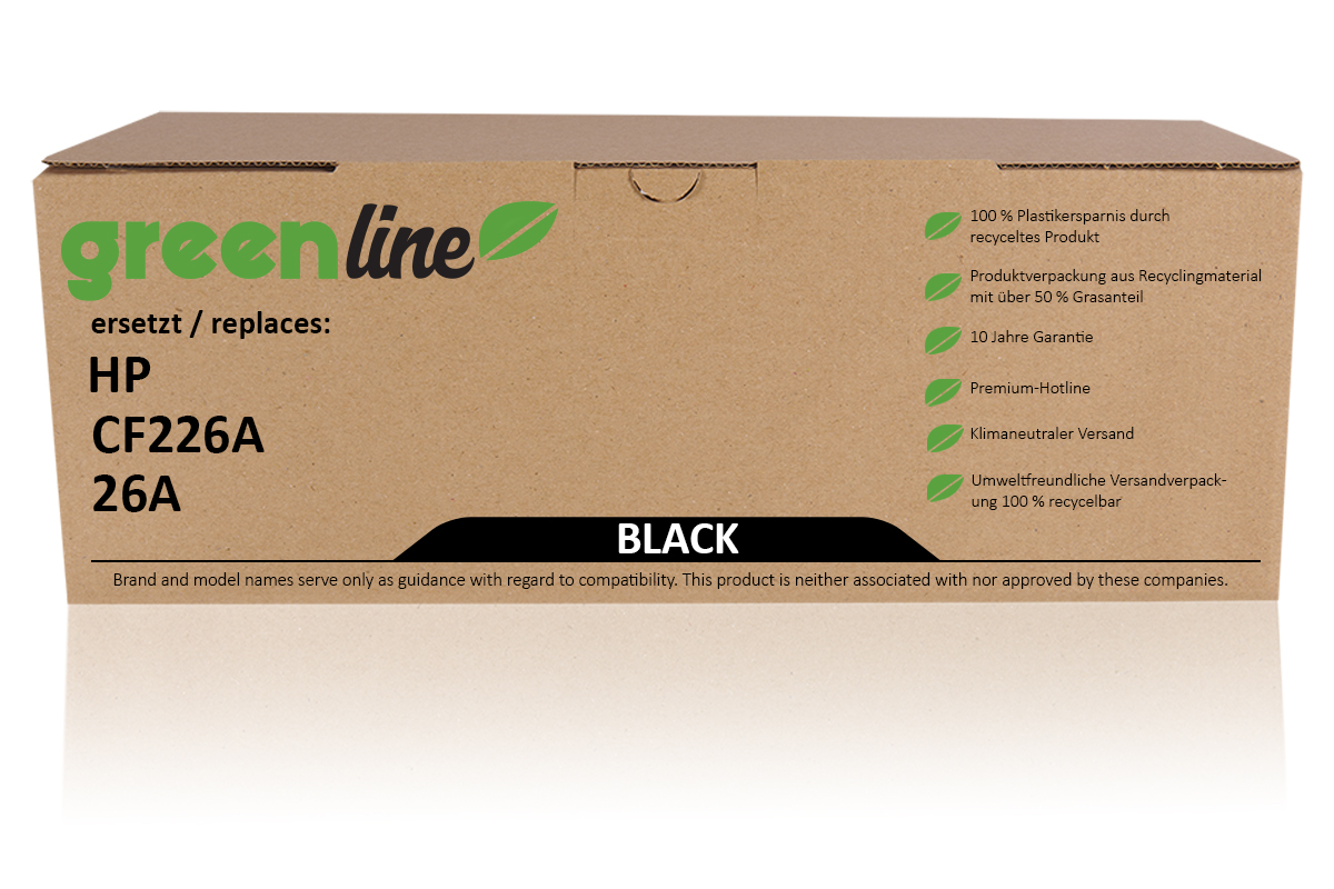 greenline ersetzt HP CF 226 A / 26A XL Tonerkartusche, schwarz greenline ersetzt HP CF 226 A / 26A XL Tonerkartusche, schwarz von TonerPartner