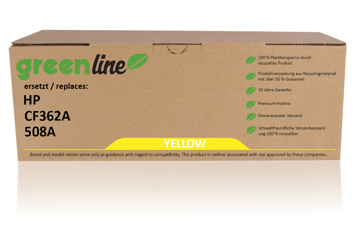 greenline ersetzt HP CF 362 A / 508A Tonerkartusche, gelb greenline ersetzt HP CF 362 A / 508A Tonerkartusche, gelb von TonerPartner