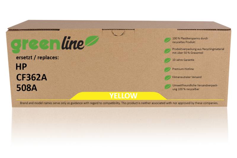 greenline ersetzt HP CF 362 A / 508A Tonerkartusche, gelb von TonerPartner