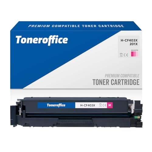 201X CF403X Magenta Toner für HP 201X CF403X Tonerkartusche Magenta Kompatibel für Drucker HP Color Laserjet Pro M-252-DW, M-252-N, MFP M-274-N, MFP M-277-DW, MFP M-277-N (ca. 2300 Seiten) von Toneroffice