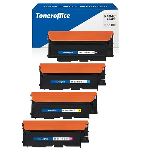 404S/ELS Toner Kompatibel Multipack 4er-Set für Samsung CLT-K404S/ELS CLT-C404S/ELS CLT-M404S/ELS CLT-Y404S/ELS Tonerkartusche Kompatibel 1x Schwarz 1x Cyan 1x Magenta 1x Gelb von Toneroffice