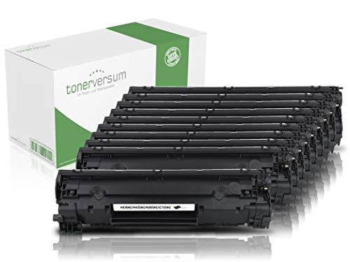 10 Toner kompatibel zu HP CE285A 85A Schwarz Patrone für Laserjet P1102 P1102w 1102w Pro M1132 M1212nf M1217nfw Laserdrucker Multipack von Tonerversum