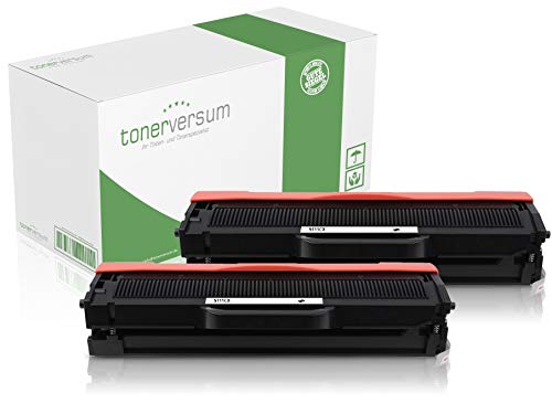 2 XXL Toner kompatibel mit Samsung MLT-D111L Schwarz Druckerpatronen für Xpress M2020 M2022 M2022w M2026 M2026w M2070 M2070fw M2070w Laserdrucker MLT-D111S von Tonerversum
