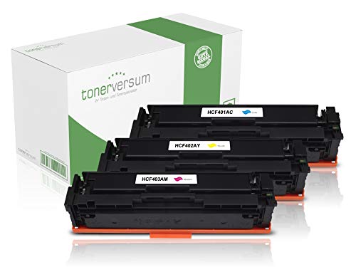 3 XXL Toner kompatibel zu HP CF401X CF402X CF403X Cyan Magenta Gelb für HP Color Laserjet Pro M252dw M252n M274dn M274n MFP M277dw M277n 201X Multipack 3 XXL Toner kompatibel zu HP CF401X CF402X CF403X Cyan Magenta Gelb für HP Color Laserjet Pro M252dw M252n M274dn M274n MFP M277dw M277n 201X Multipack von Tonerversum