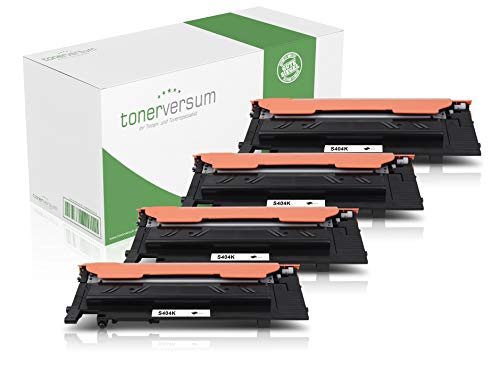 4 Toner kompatibel mit Samsung CLT-K404S Schwarz Druckerpatrone für Xpress C430 C430w C480 C480fn C480fw C480w Laserdrucker von Tonerversum