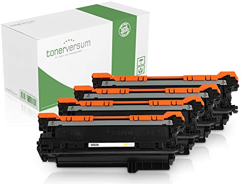 4 Toner kompatibel zu HP 504A 504X Schwarz Cyan Magenta Gelb Druckerpatronen für Color Laserjet CM3530mfp CP3525 CP3525dn CP3525n CP3525x CM3530fs MFP Laserdrucker Multipack von Tonerversum