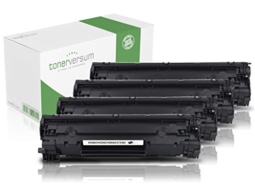 4 XXL Toner kompatibel zu HP CE285X CE285A 85A Schwarz Patrone für Laserjet P1102 P1102w 1102w Pro M1132 M1212nf M1217nfw Laserdrucker Multipack von Tonerversum