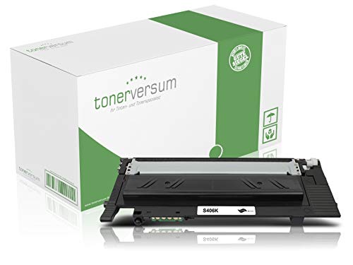 Toner kompatibel mit Samsung CLT-K406S Schwarz Druckerpatrone für CLP 360 365 Xpress C410w C460w C460fw CLX 3300 3305 Laserdrucker von Tonerversum