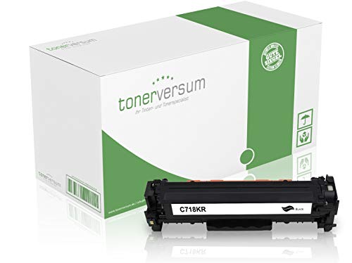 Toner kompatibel zu Canon 718 Schwarz für I-Sensys LBP-7200 LBP-7200cdn LBP-7660cdn LBP-7680cx MF726cdw MF728cdw MF8340cdn MF836cdn MF8550cd - 718BK 2662B002 von Tonerversum