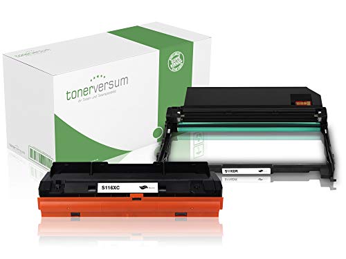 Toner & Trommel kompatibel zu Samsung MLT-D116L MLT-R116 Schwarz Spar-Set für Xpress M2835dw M2675fn M2825nd M2885fw M2875 M2625d Laserdrucker von Tonerversum