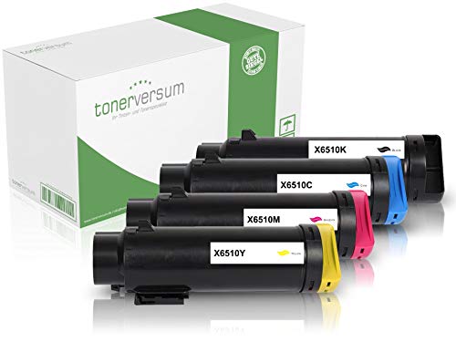 Tonerversum 4 Toner-Kartuschen kompatibel zu Xerox Phaser 6510 WorkCentre 6515 Schwarz Cyan Magenta Gelb Multipack von Tonerversum