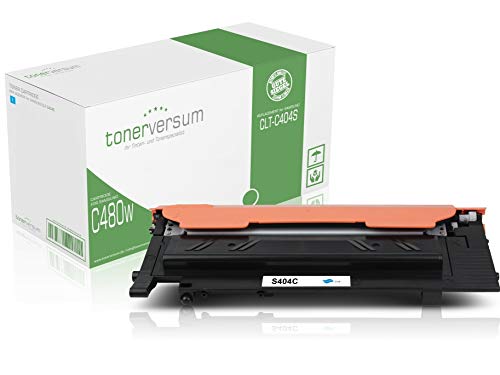 Tonerversum Toner kompatibel für Samsung Xpress C480w Laserdrucker Cyan ersetzt CLT-C404S/ELS von Tonerversum