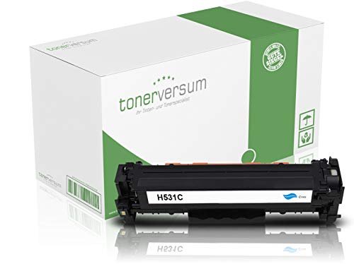 Tonerversum Toner kompatibel zu HP CC531A 304A Cyan für HP Color Laserjet CP2025 CP2025n CP2025dn CM2320 CM2320nf CM2320fxi CM2320dn Laserdrucker von Tonerversum