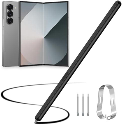 TONGATE Für Galaxy Z Fold 6/Fold 5 Slim S Pen Fold Edition 4096 Druckstufen nur für Samsung Z Fold 6/5 Handys, Fold5/6 S Pen Touch Stylus, 1,5 mm Stiftspitze, mit 3 x Spitzen und 1 x S-Stifthalter, von Tongate