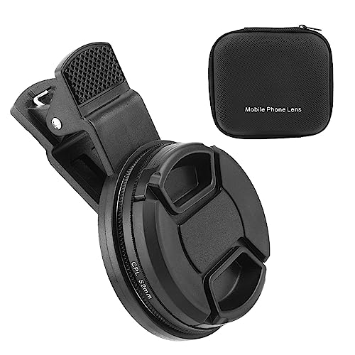 Tongdejing 52 mm CPL-Handy-Kamera-Objektivfilter, universeller CPL Handy-Kameraobjektiv-Polarisator, Clip-On-Handy-CPL-Filter, kompatibel mit iPhone, Samsung/Android-Smartphones (Größe: 52 mm) von Tongdejing