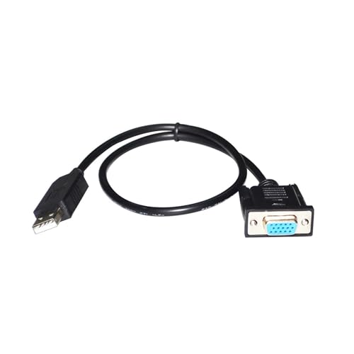 Tongkat FTDI FT232RL CHIP USB-auf-15-PIN-Buchse, RS422-Seriellprogramm-Kommunikationskabel Fit Compatible CTB-Servotreiber, T4-Port-Kabel (Size : 3M, Color : Black) von Tongkat