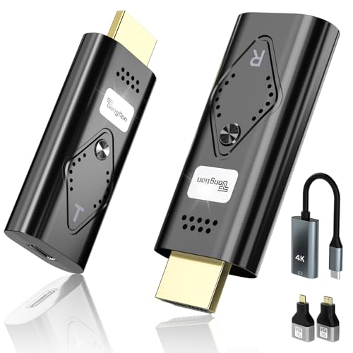 Wireless HDMI Sender und Empfänger 1080P@60Hz – Drahtlose HDMI-Verlängerung für TV/Beamer, Plug&Play, 30m Reichweite, HDCP1.2 – Ideal für Präsentationen/Streaming/Homekino Wireless HDMI Sender und Empfänger 1080P@60Hz – Drahtlose HDMI-Verlängerung für TV/Beamer, Plug&Play, 30m Reichweite, HDCP1.2 – Ideal für Präsentationen/Streaming/Homekino von Tongtion
