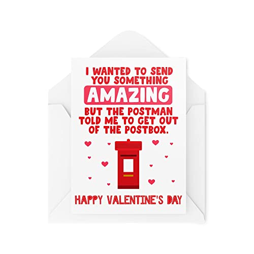 Lustige Valentinstagskarte - Postbote Told Me to Get Out of the Postbox - Valentinstag - Lustige Karten - Romantische Karten - Witzkarten - CBH1470 von Tongue in Peach