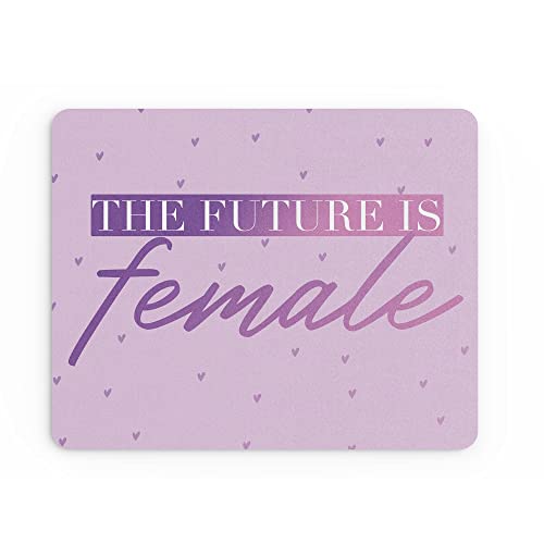Lustiges Mauspad, Büroarbeit, Schreibtischzubehör, Computerkollege, Kollegen The Future is Female Feminist Girl Power l MM304 von Tongue in Peach