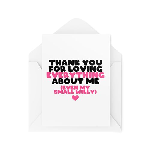 Tongue in Peach Freche Karten – Thank You For Loving Everything About Me Kleiner Willy – Valentinstagskarten – unhöfliche Karten – Jubiläumskarten – CBH1922 Tongue in Peach Freche Karten – Thank You For Loving Everything About Me Kleiner Willy – Valentinstagskarten – unhöfliche Karten – Jubiläumskarten – CBH1922 von Tongue in Peach