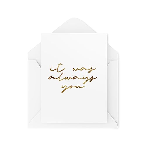 Tongue in Peach Jahrestagskarten – It Was Always You – Karten für Partner – Happy Anniversary – Paarkarten – Ehefrau Karte – Ehemann Karte – CBH1756 Tongue in Peach Jahrestagskarten – It Was Always You – Karten für Partner – Happy Anniversary – Paarkarten – Ehefrau Karte – Ehemann Karte – CBH1756 von Tongue in Peach