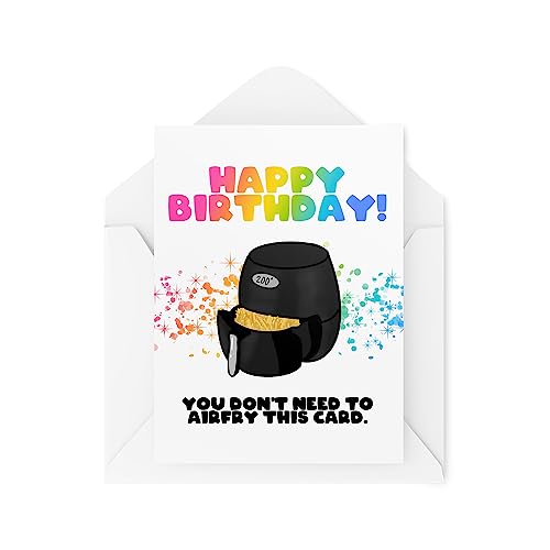Tongue in Peach Lustige Airfryer Karte – Happy Birthday Karte – You Don't Need To Airfry This Card – Lustige Geburtstagskarten – CBH1691 von Tongue in Peach