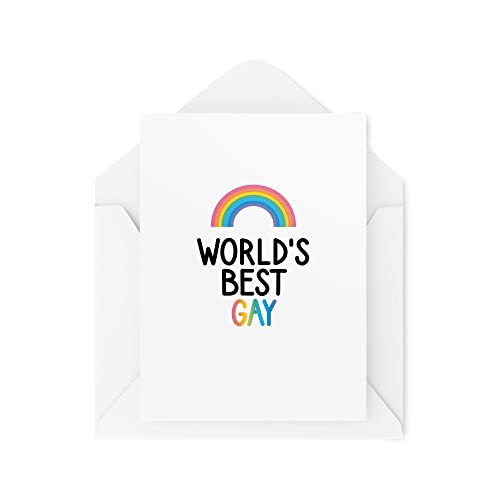 Tongue in Peach Lustige LGBTQ Geburtstagskarten, Herzlichen Glückwunsch der Welt, beste Gay, lustige Karten für Ihn, Gay Best Friend Lustige Karte Gay Pride Karten niedlich, CBH334 von Tongue in Peach