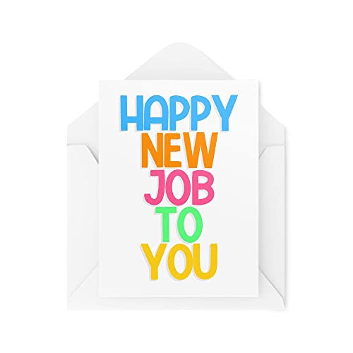 Tongue in Peach Lustige Werbekarten | Happy New Job To You Karte | Abschiedsgeschenk New Job Colleague Co Worker Work Office Bestie Joke Novelty | CBH966 von Tongue in Peach