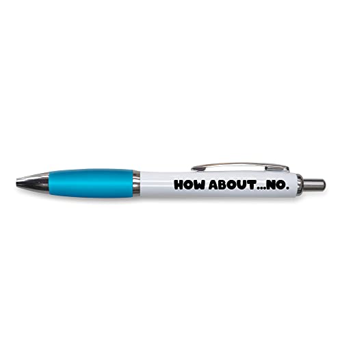 Tongue in Peach Lustiges Push-Pen Geschenk – Kugelschreiber – How About No – lustiges Bürogeschenk – lustiges Witz-Schreibwaren – türkis – PP156 Tongue in Peach Lustiges Push-Pen Geschenk – Kugelschreiber – How About No – lustiges Bürogeschenk – lustiges Witz-Schreibwaren – türkis – PP156 von Tongue in Peach