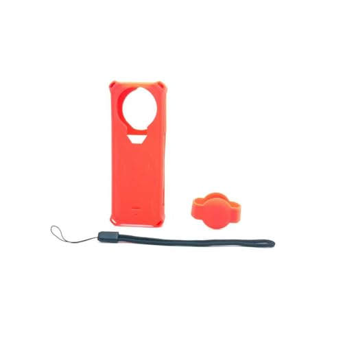 Silikonschutzhülle für Insta360 X5 Silikonhülle Sportkameragehäuse Schutzhülle Staub und Schmutz Schutzhülle X5 Zubehör Kameragehäusedeckel (Rot) von Tonguk