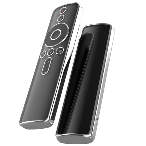 Tasche Kompatibel mit für xiaomi TV 4A,Weiche TPU Hülle für Fernbedienung Remo Transparent mit Silberrand (transparent) von Tonguk