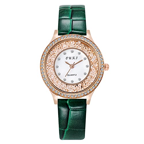 Tonsee Accessoire Herrenuhr Damen-Luxus-Quarzuhr im fortschrittlichen Stil aus Legierung, Geburtstagsgeschenk für Mädchen Für Kinder Mit Schrittzahler (Green, One Size) von Tonsee Accessoire