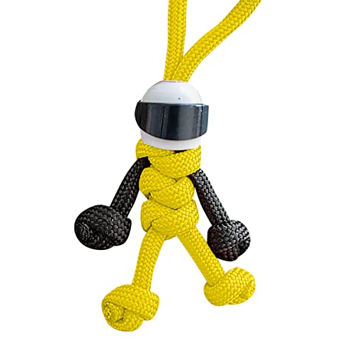 Tonsee Accessoire Motorradfahrer Minifigur hängende Kette Regenschirm Seil Weben Schlüsselanhänger kreative Persönlichkeit Motorradhelm Schlüssel Zubehör Draht Schlüsselanhänger Klein (c-E, One Size) von Tonsee Accessoire