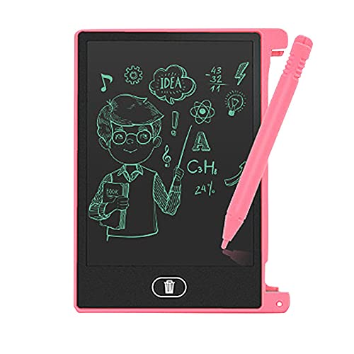 Tonsee 4,4-Zoll-LCD-Schreibtablett, LCD Writer Papierloser Notizblock, Elektronisches Digitales Schreiben,Buntes Bildschirm-Doodle-Board, PäDagogisches Spielzeug-Geschenk FüR Kinder (Rosa) von Tonsee Spielzeug