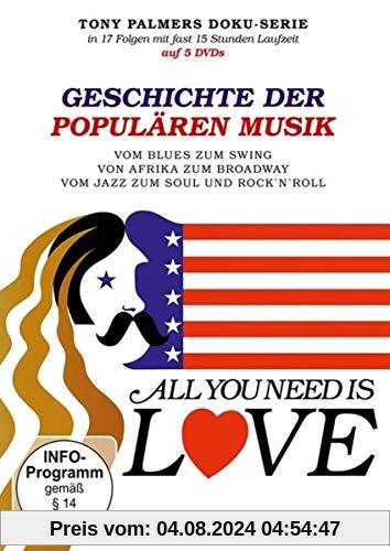 Geschichte der populären Musik - All you need is love - dt. Fassung [5 DVDs] von Tony Palmer