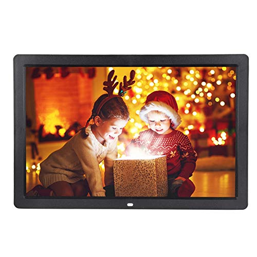 17 Zoll HD Digital Photo Bilderrahmen, Digitaler Fotorahmen, Unterstützt Musik/Video/Kalender/Wecker, für Home Dekor, Fashion Crafts, Urlaub Geschenke(Black) von Tonysa