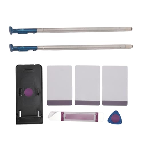 2-teiliger Telefon-Touchscreen-Stift, Smartphone-Touchscreen-Stift, Metall-Touch-Pen-Ersatz mit Wartungswerkzeugen und Telefonständer für 4 Q710 (Blue) von Tonysa