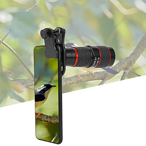 20X Handy-Kameraobjektiv, 20X Long Focus Zoom Teleobjektiv mit Telefonclip, Smartphone-Objektiv für Telefon oder Tablet-PC, Tragbares Handy-Monokular-Teleskop von Tonysa