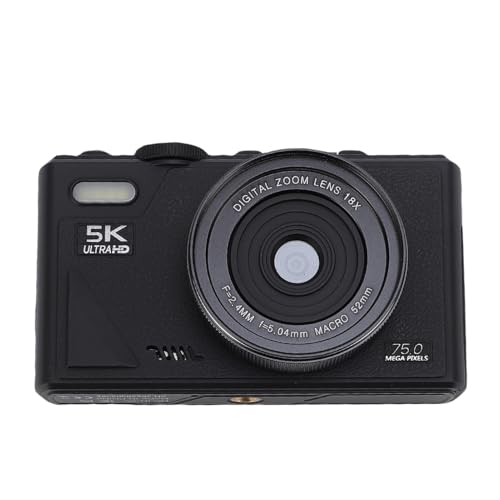5K Digitalkamera 75MP mit WLAN & 18x Zoom, 3 -Zoll -Bildschirm Autofokus -Vlogging -Kamera für YouTube, Tragbare Reisekamera für Anfänger mit Smile -Erkennung, Nachtfotografie 5K Digitalkamera 75MP mit WLAN & 18x Zoom, 3 -Zoll -Bildschirm Autofokus -Vlogging -Kamera für YouTube, Tragbare Reisekamera für Anfänger mit Smile -Erkennung, Nachtfotografie von Tonysa