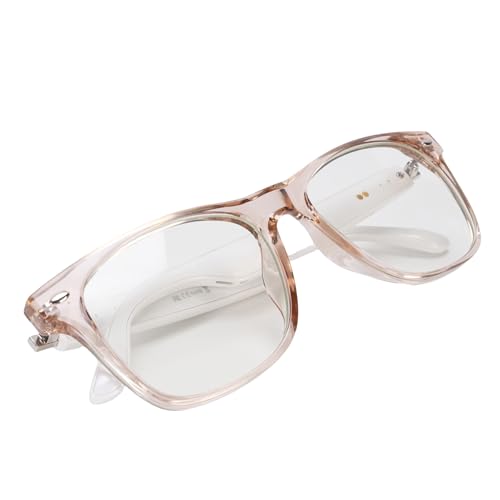 AI Smart Brille mit Mikrofon, Bluetooth 5.4 Gläsern Berührungssteuerung IP65 Water Proof, Voice Command/Remote Photo für Fahren und Spielen (Rosa und weißer Rahmen) von Tonysa