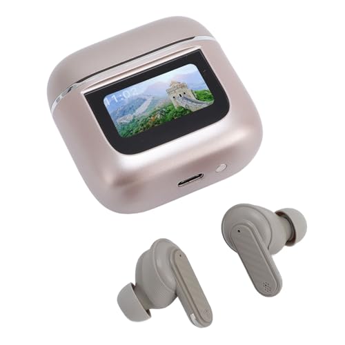 BT Ohrhörer Sprache Übersetzer Wireless Stereo -Übersetzer -Gerät mit 144 Sprachen Unterstützen BT 5.4 Touch - Lautsprechermodus ANC -Technologie für (Hell Gold) von Tonysa